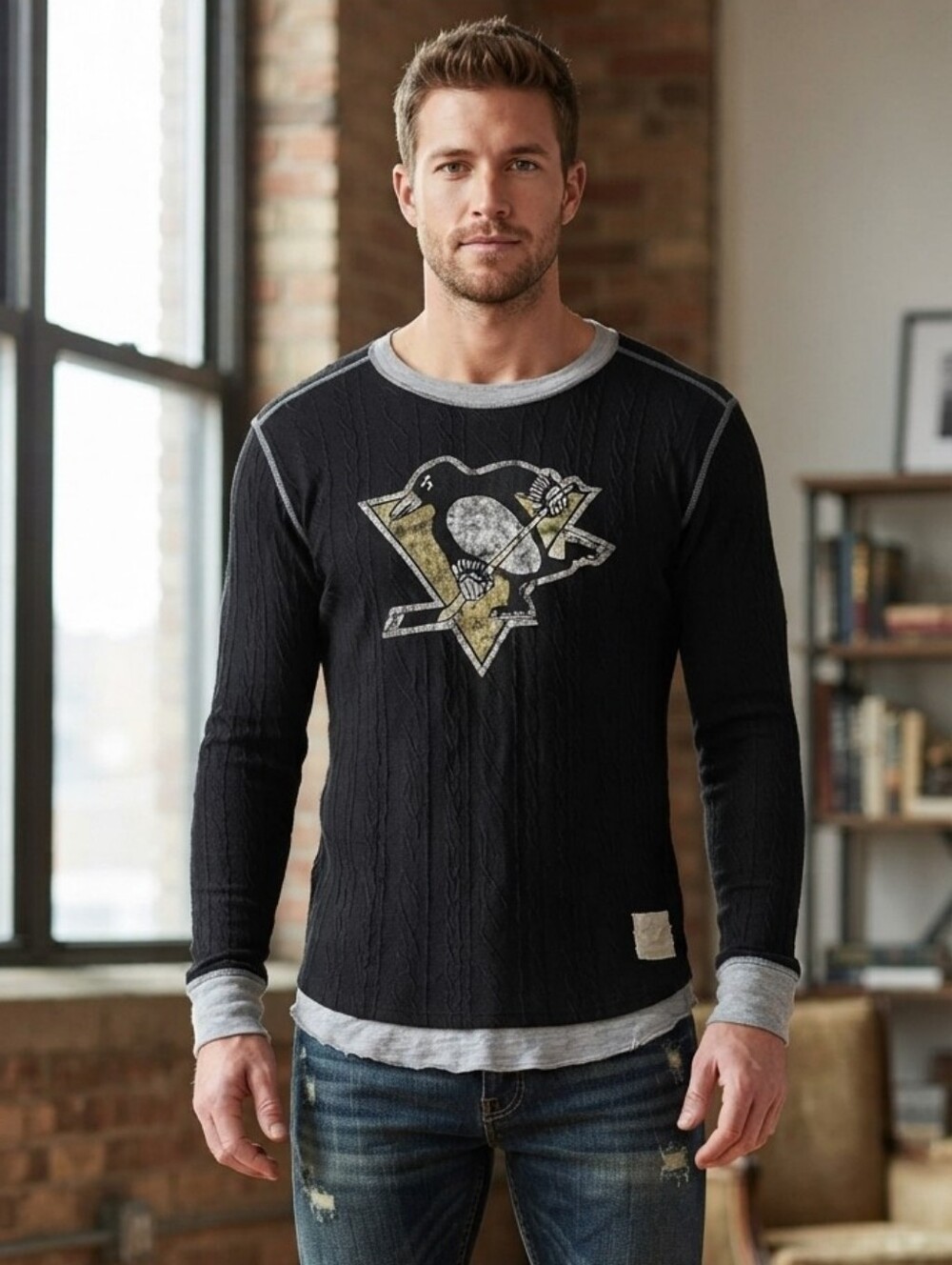 Reversible Pittsburgh Penguins Men's Thermal Top